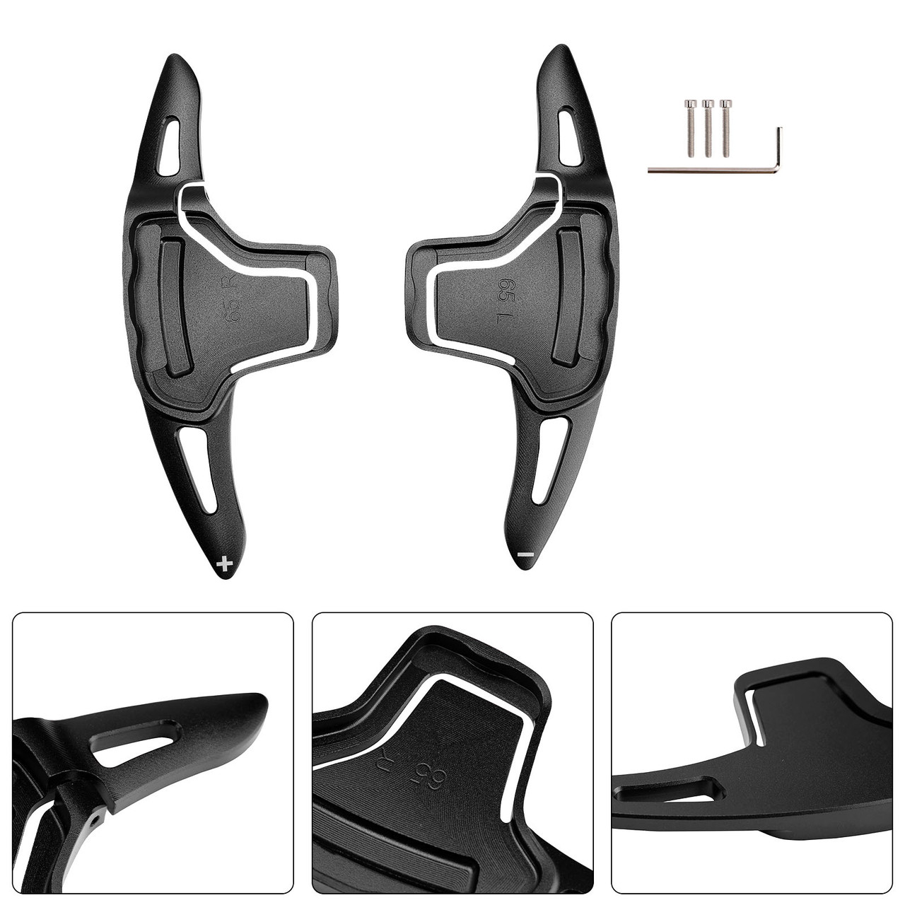 Steering Wheel Paddle Shifter For Kia K5 2016-2019 Aluminium Black
