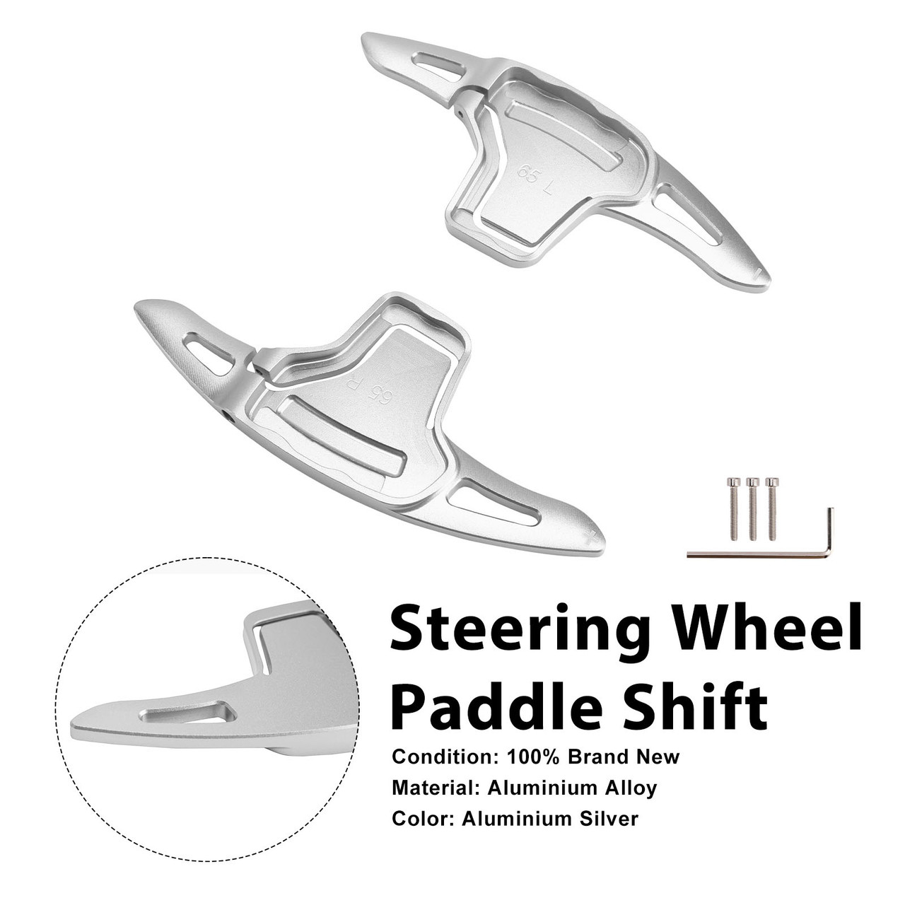 Steering Wheel Paddle Shifter For Kia K5 2016-2019 Aluminium Silver