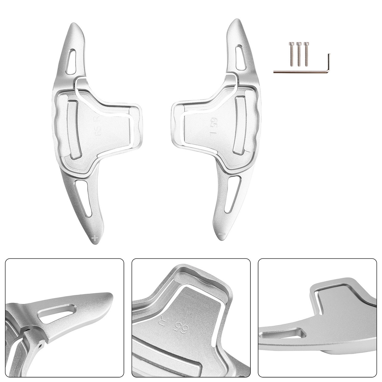 Steering Wheel Paddle Shifter For Kia K5 2016-2019 Aluminium Silver