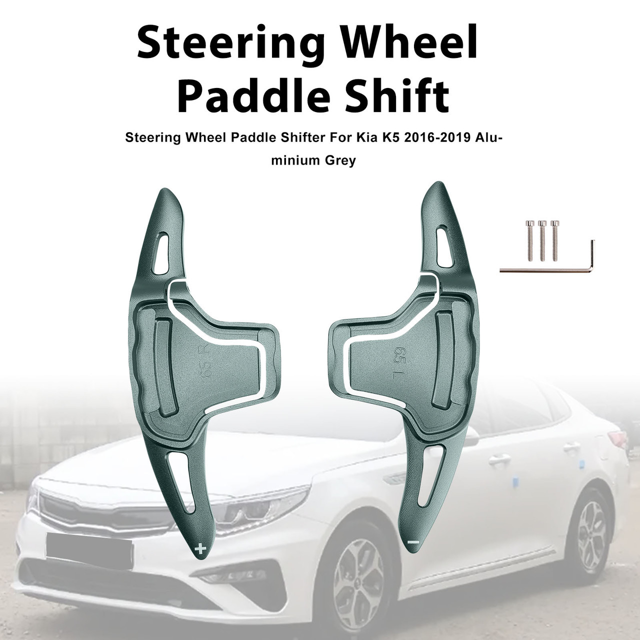 Steering Wheel Paddle Shifter For Kia K5 2016-2019 Aluminium Grey