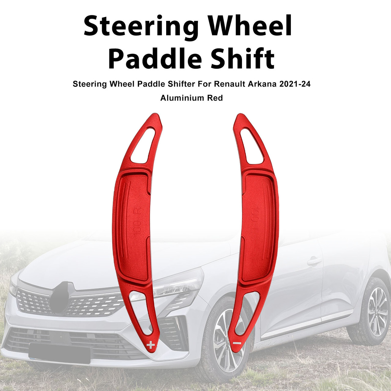 Steering Wheel Paddle Shifter For Renault Arkana 2021-24 Aluminium Red