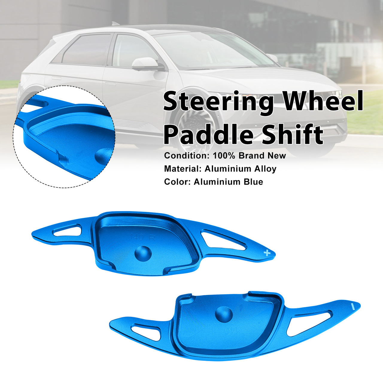 Steering Wheel Paddle Shifter For Hyundai Ioniq 5 2021-23 Aluminium Blue