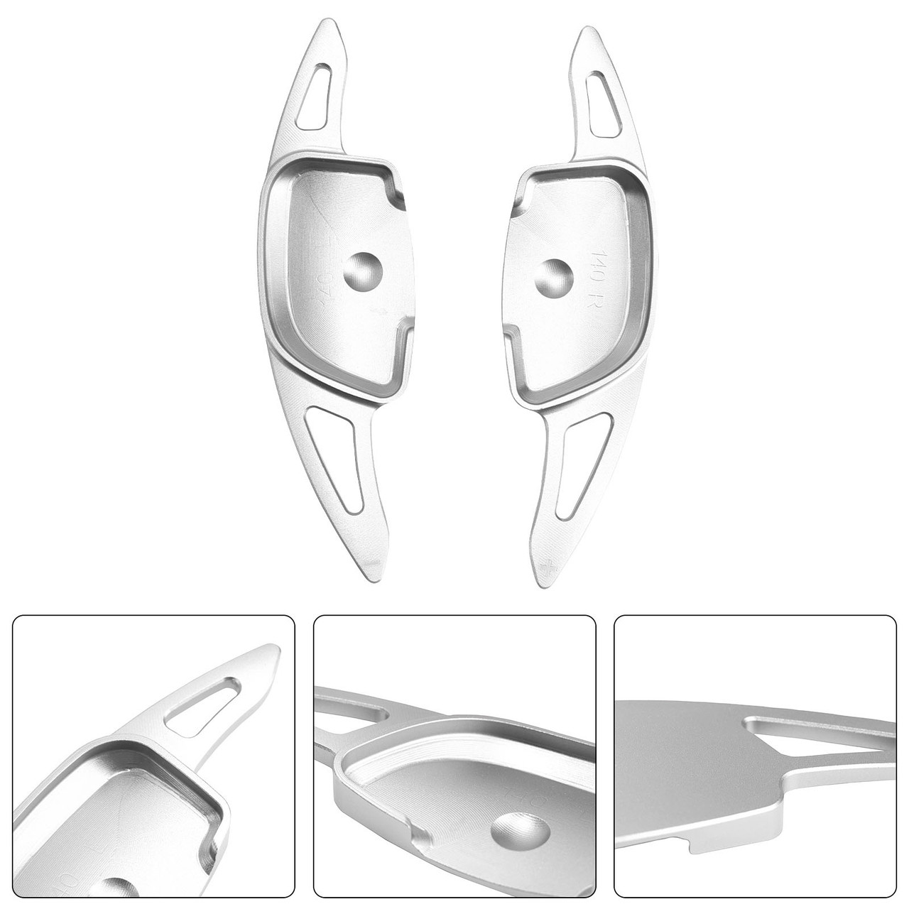 Steering Wheel Paddle Shifter For Hyundai Ioniq 5 2021-23 Aluminium Silver