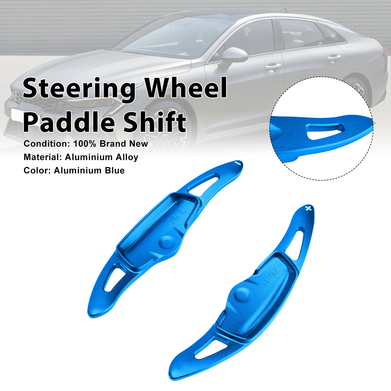 Steering Wheel Paddle Shifter For Kia K9 2020-2024 Aluminium Blue