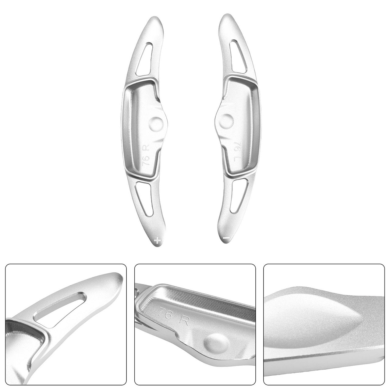 Steering Wheel Paddle Shifter For Kia K9 2020-2024 Aluminium Silver