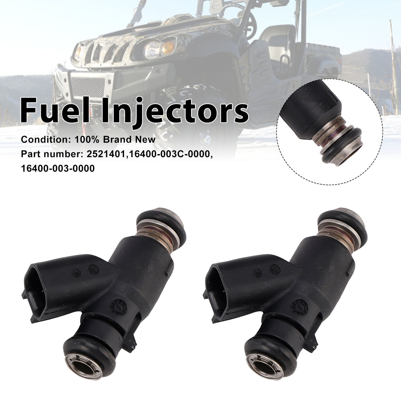 2PC 28101823 Fuel Injectors 16400-003-0000 For HiSUN EFI 400 UTV