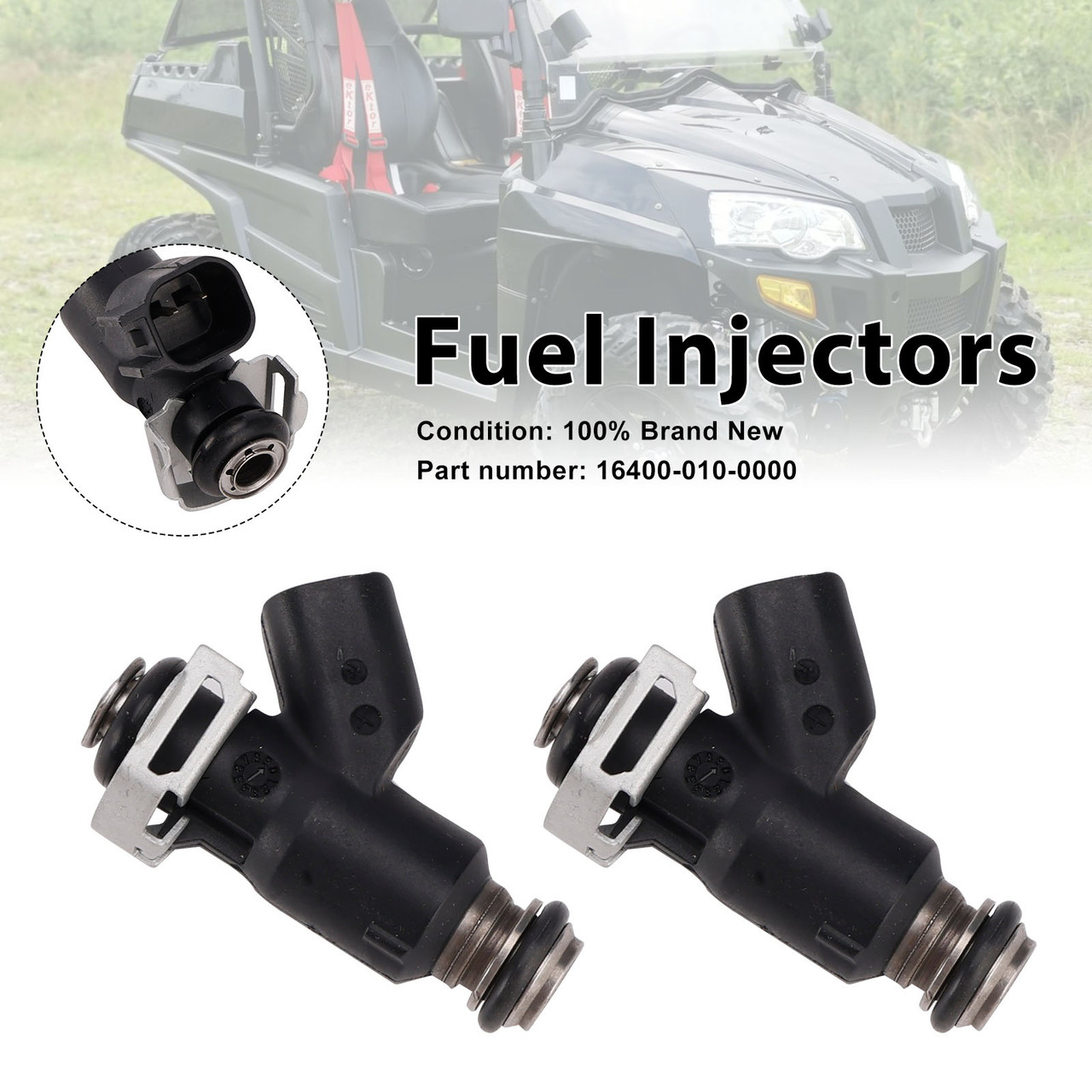 2PC 16400-010-0000 Fuel Injectors For UTV 800 MSU HiSUN BENNCHE COLEMAN