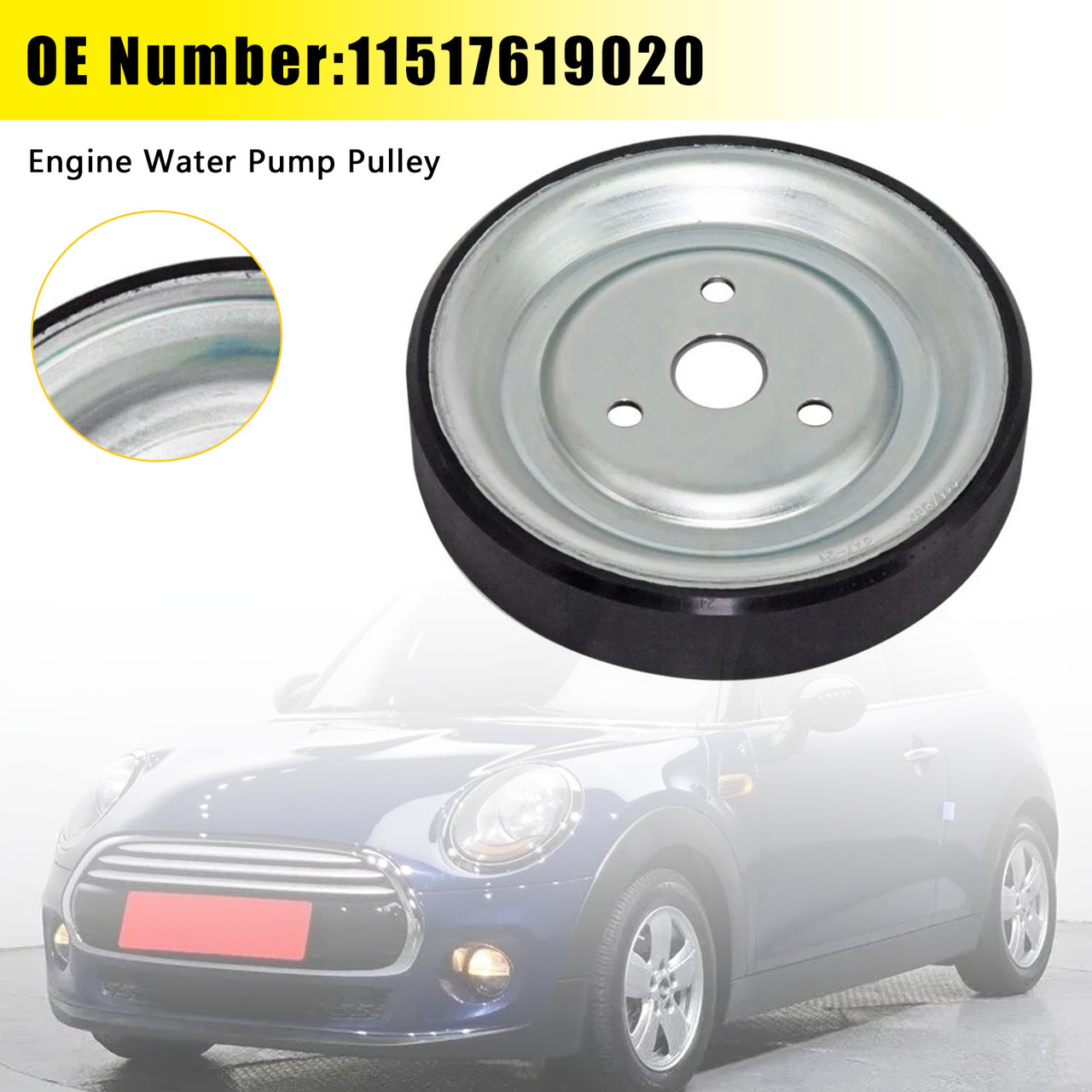 Engine Water Pump Pulley 11517619020 for Mini Cooper Paceman Countryman 11-16