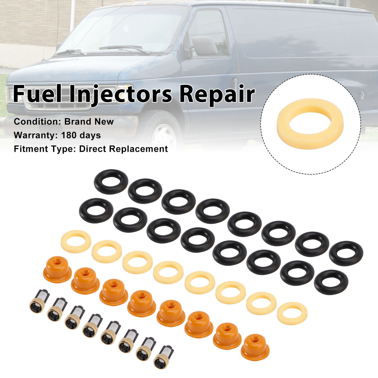 Fuel Injector Seal O-Ring 280150947 Fit Ford F-250 F-350 7.5L V8 1995-1997