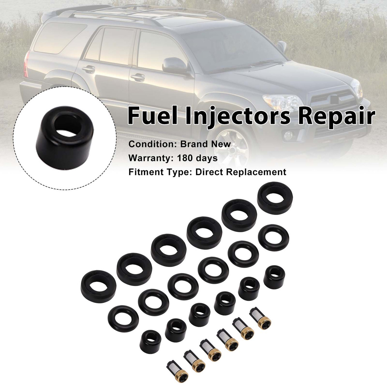Fuel Injector Seal O-Ring 23250-0P030 Fit Toyota 4Runner 03-09 Tacoma 2005-15