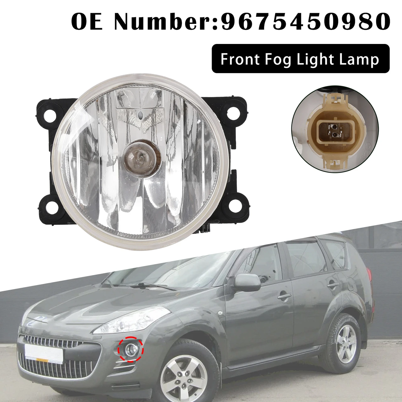 Front Fog Light Lamp 9675450980 For Peugeot 208 308 2008 2013-2019