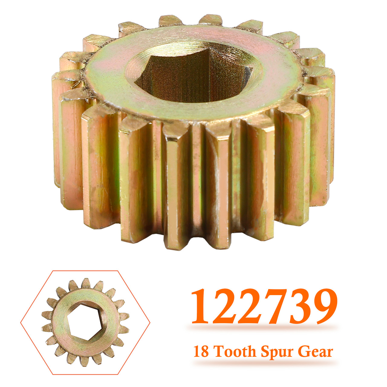 122739 Replacement 18 Tooth Spur Gear 12 DP/14.5 PA for Lippert RV Slide Out