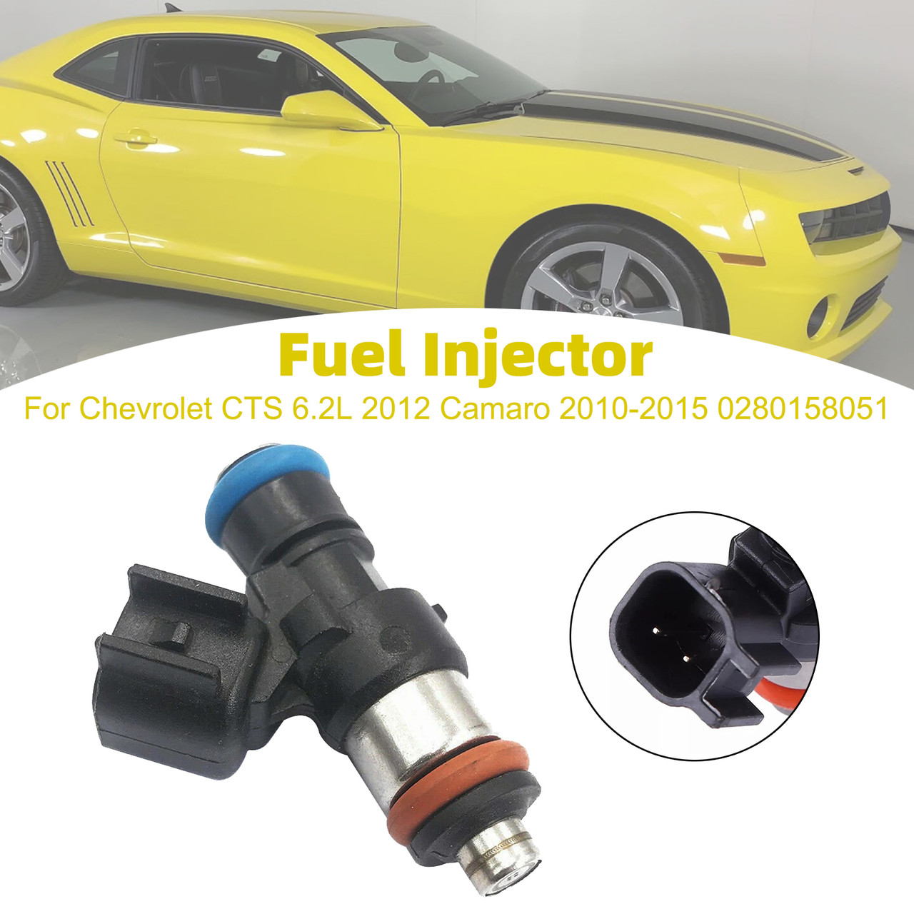 1Pcs Fuel Injector For Chevrolet CTS 6.2L 2012 Camaro 2010-2015 0280158051