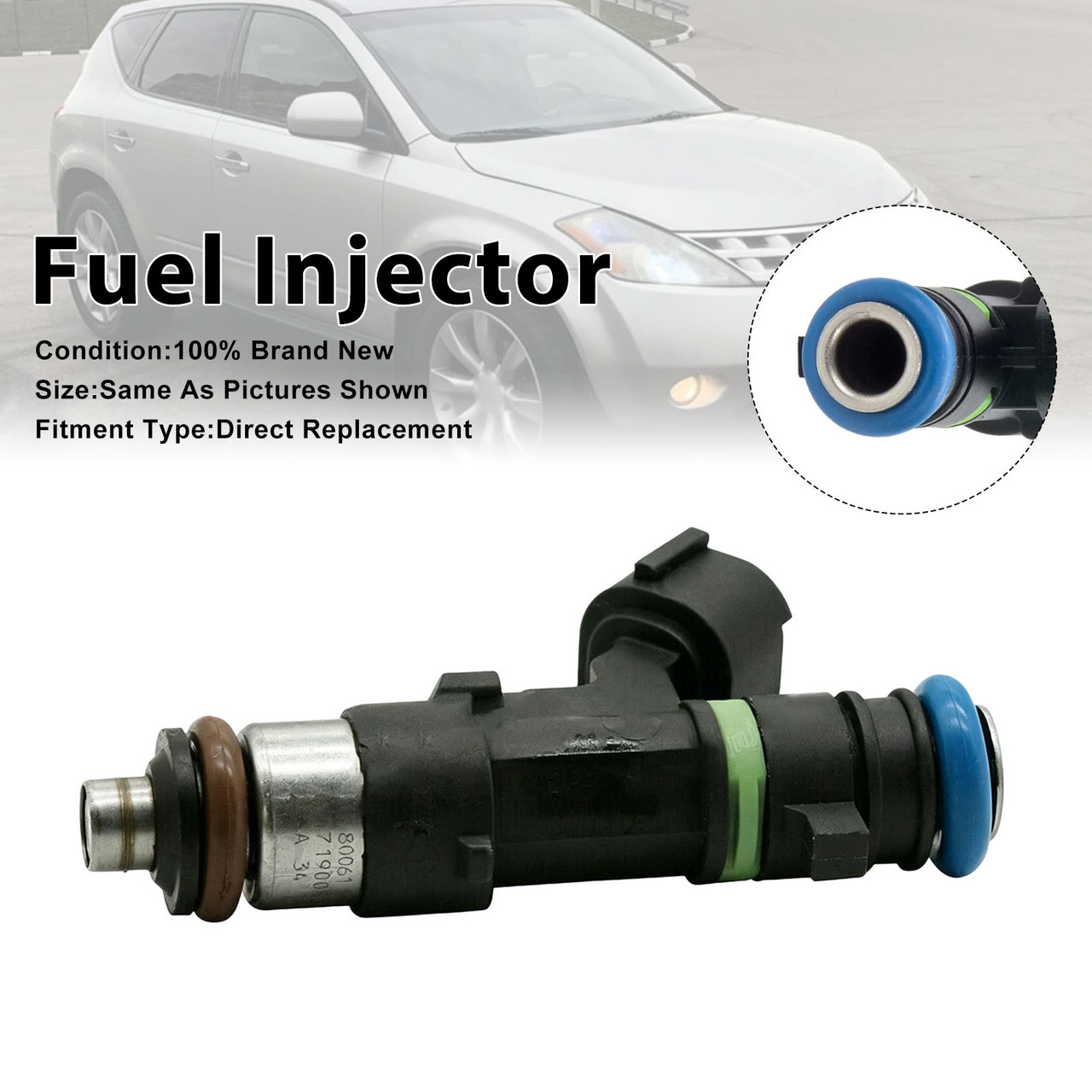 1Pcs Fuel Injector For Nissan Murano 2003-2004 Quest 2004-2009 16600-7y000