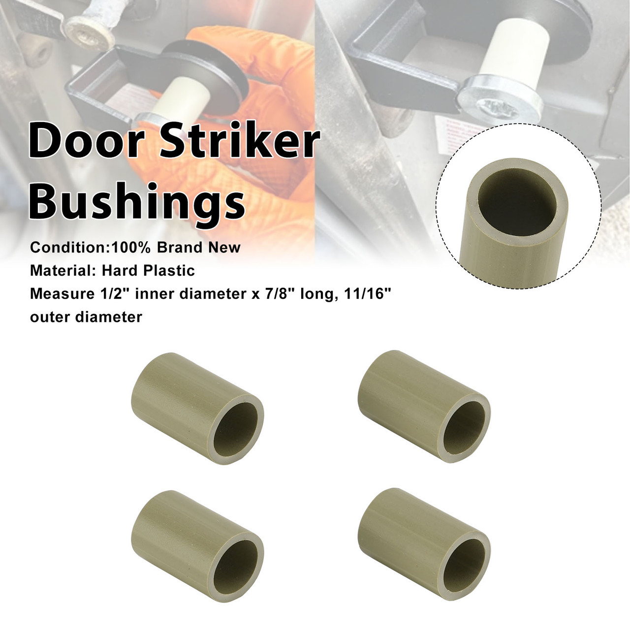 Door Striker Bushings For Lincoln Mercury Ford F100 F150 F250 F350 80-96