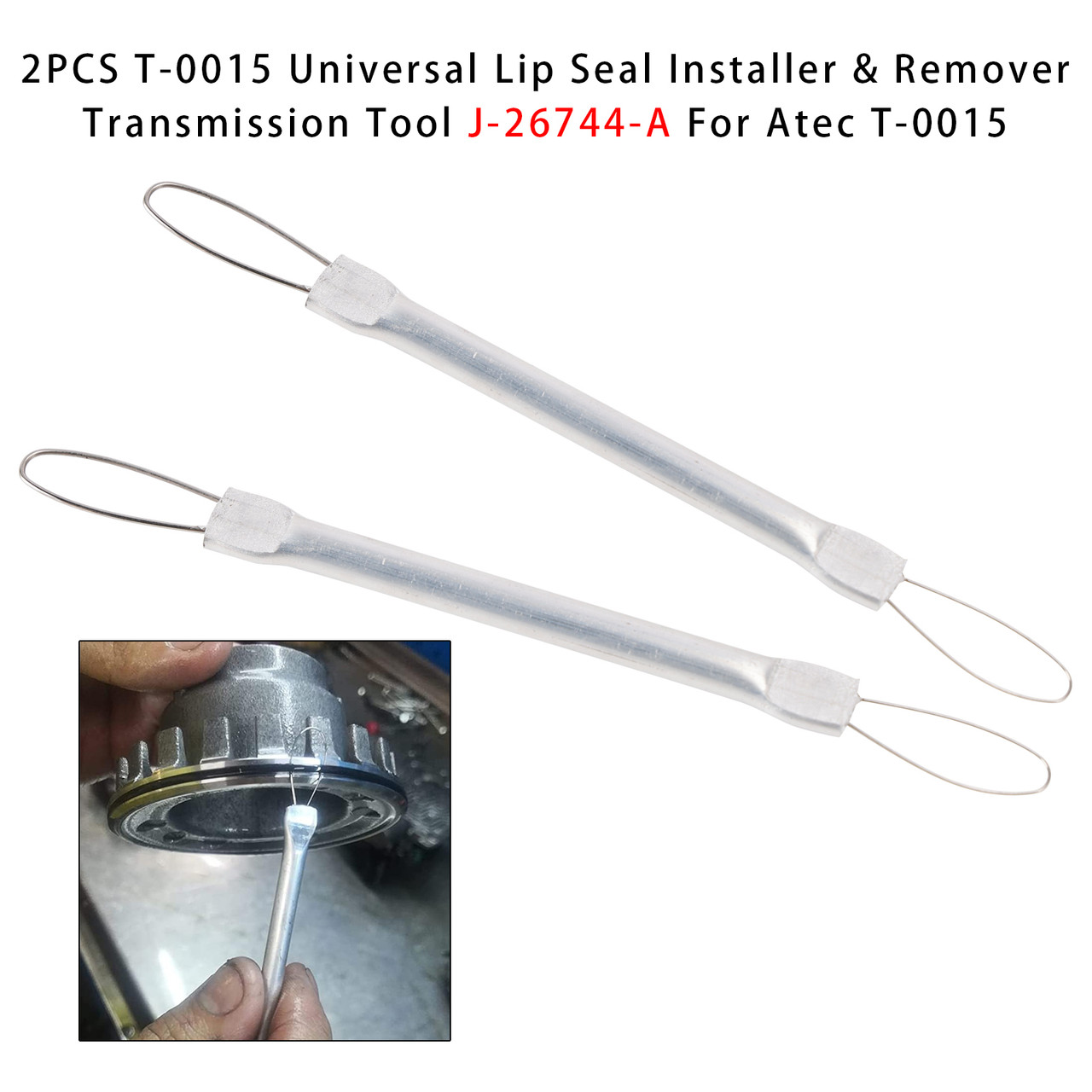 2PCS T-0015 Universal Lip Seal Installer & Remover Transmission Tool J-26744-A
