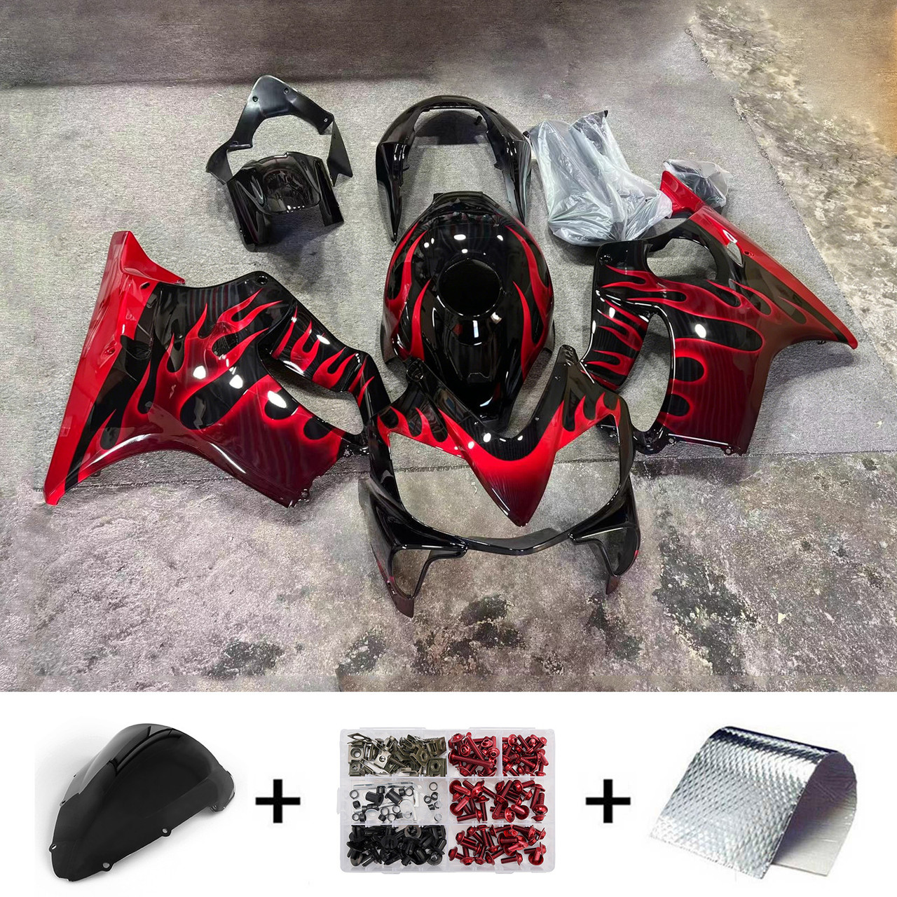 Injection Fairing Kit Bodywork Plastic ABS For Honda CBR600 F4i 2004-2007