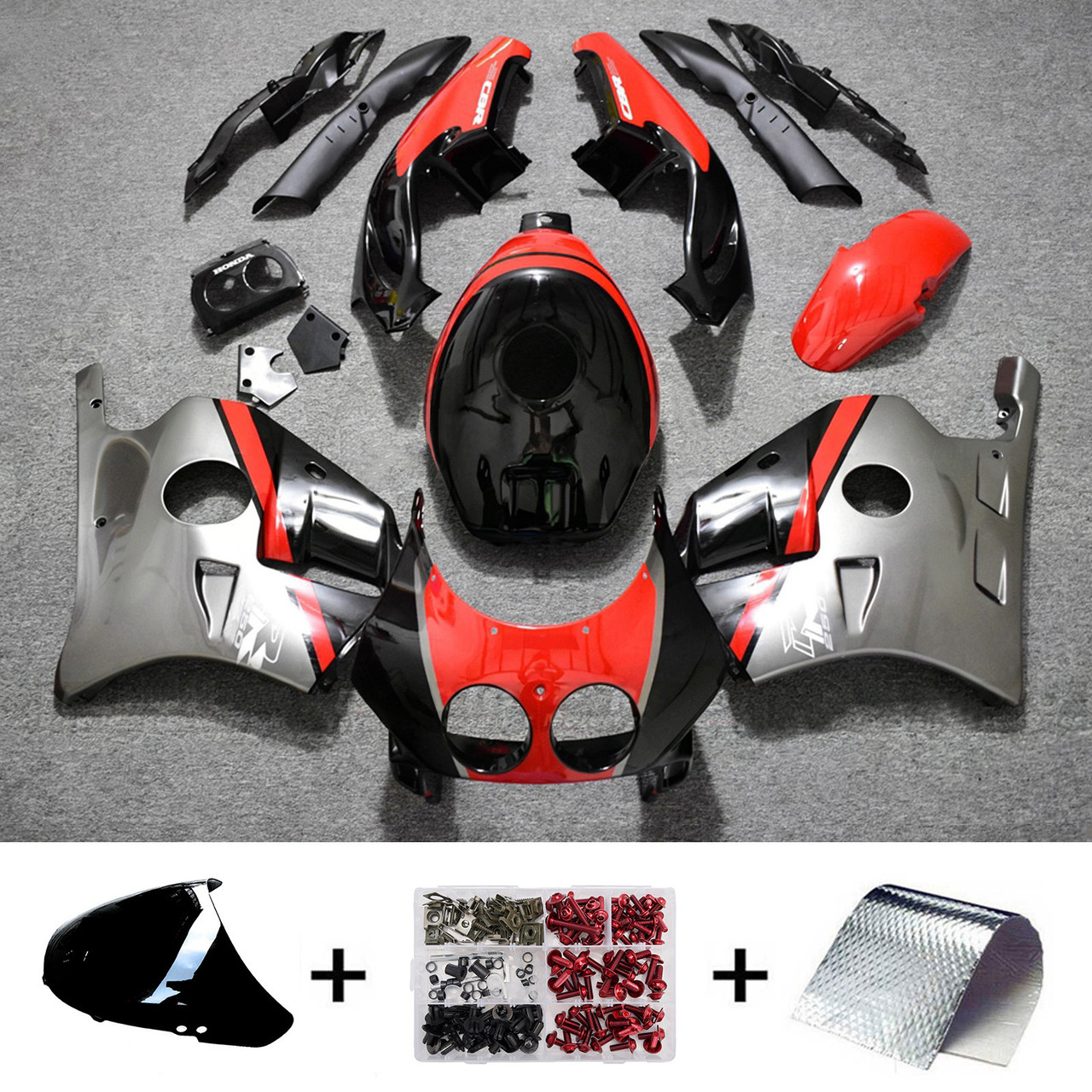 Injection Fairing Kit Bodywork Plastic ABS For Honda CBR250RR MC22 1990-1998
