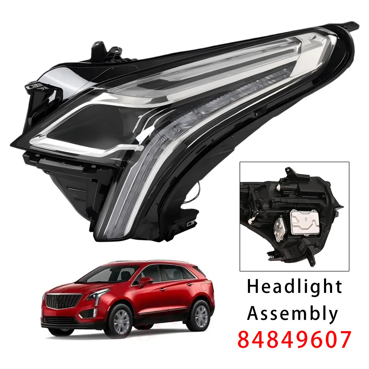 Left LED Headlight Assembly 84849607 For Cadillac XT5 2020-2023