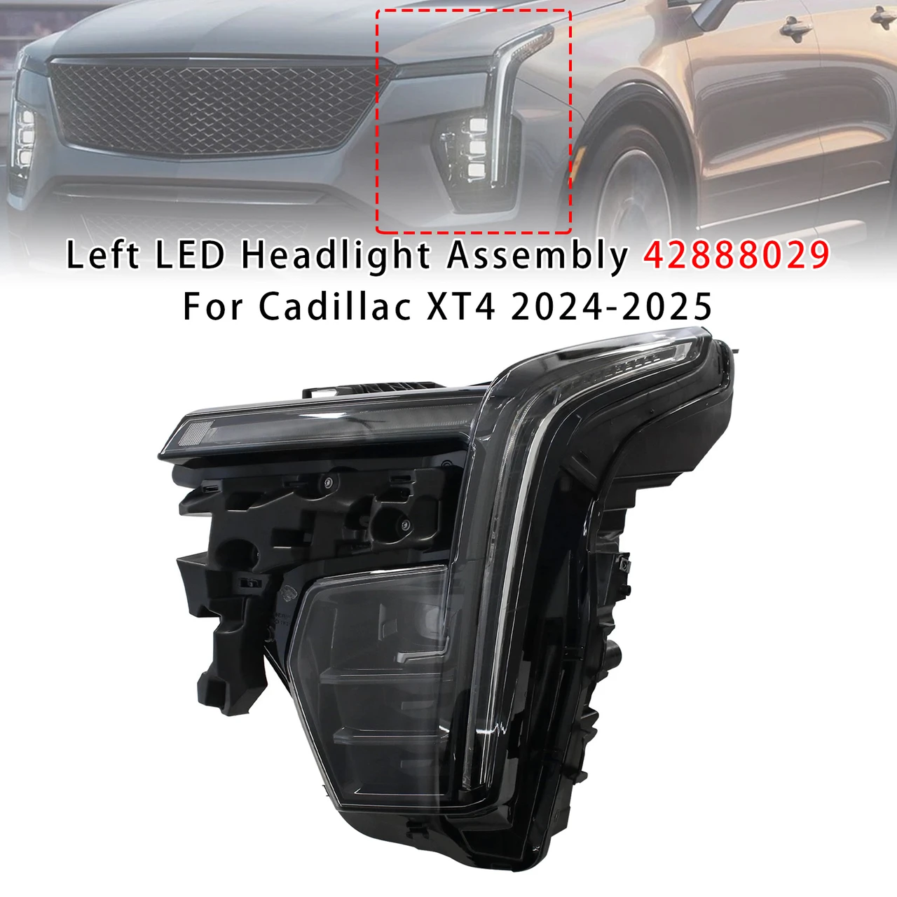 Left LED Headlight Assembly 42888029 For Cadillac XT4 2024-2025