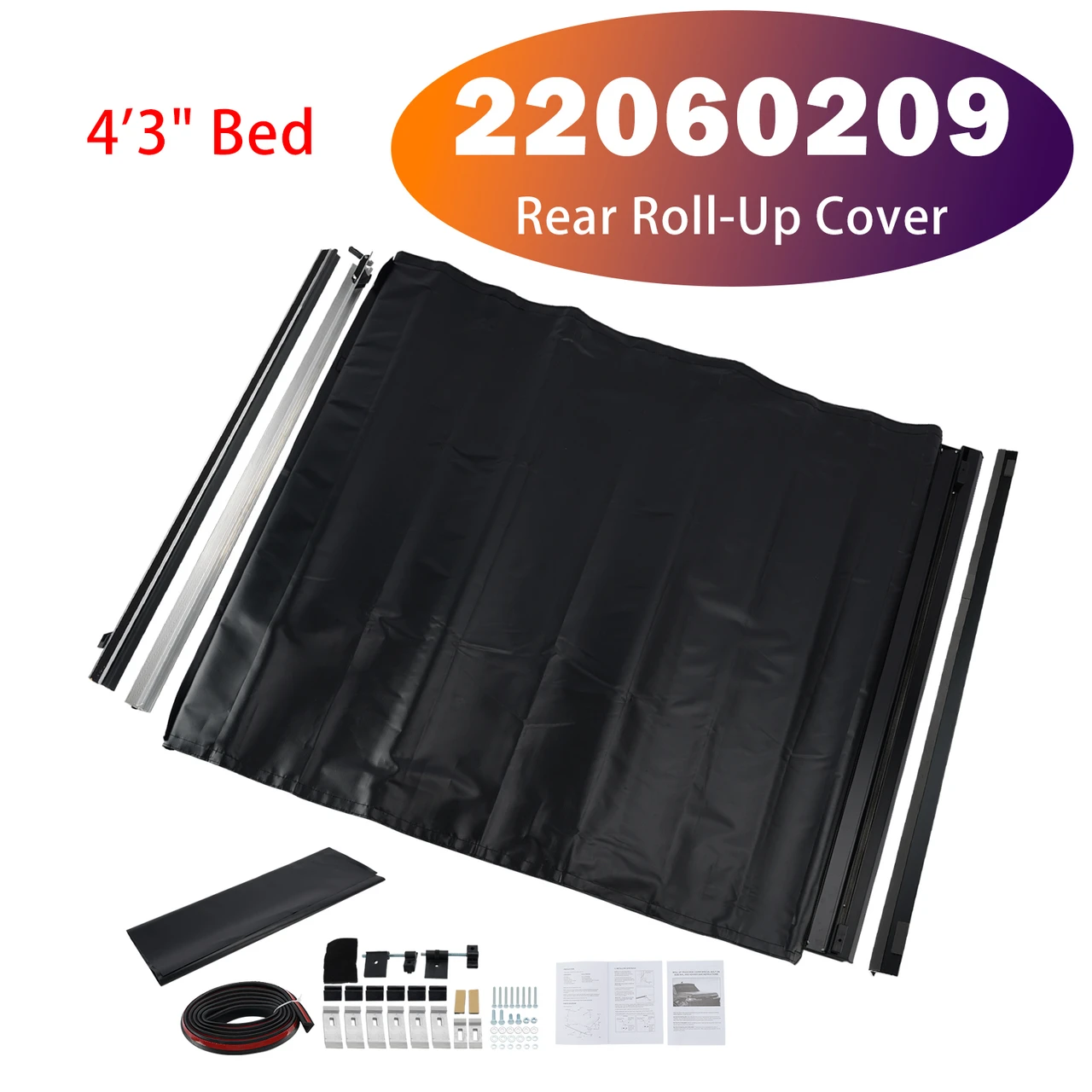 Rear Roll-Up Cover 22060209 for Hyundai Santa Cruz 2022-2026 4'3" Bed