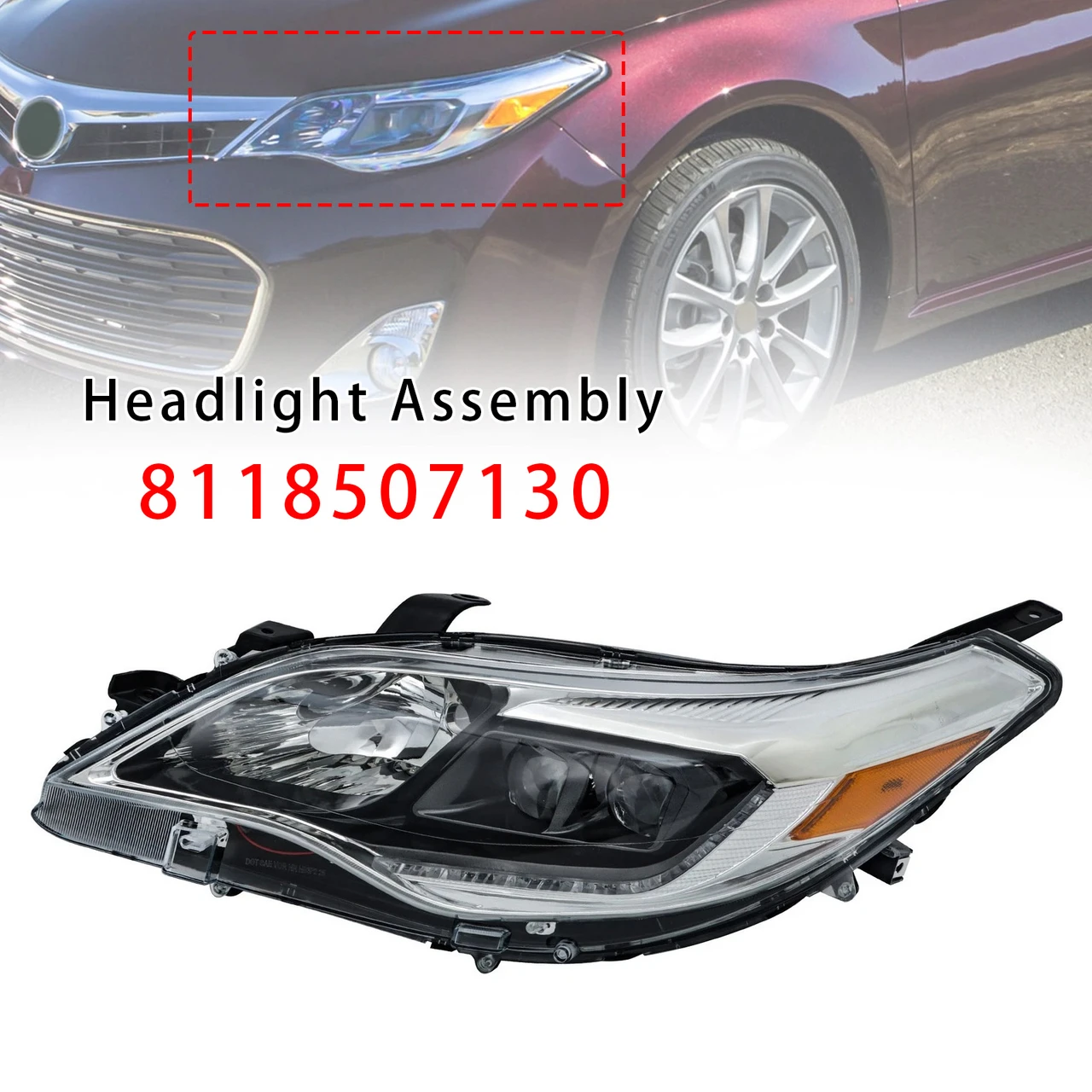 Left Xenon/HID Head Light 8118507130 For Toyota Avalon 2013-2015