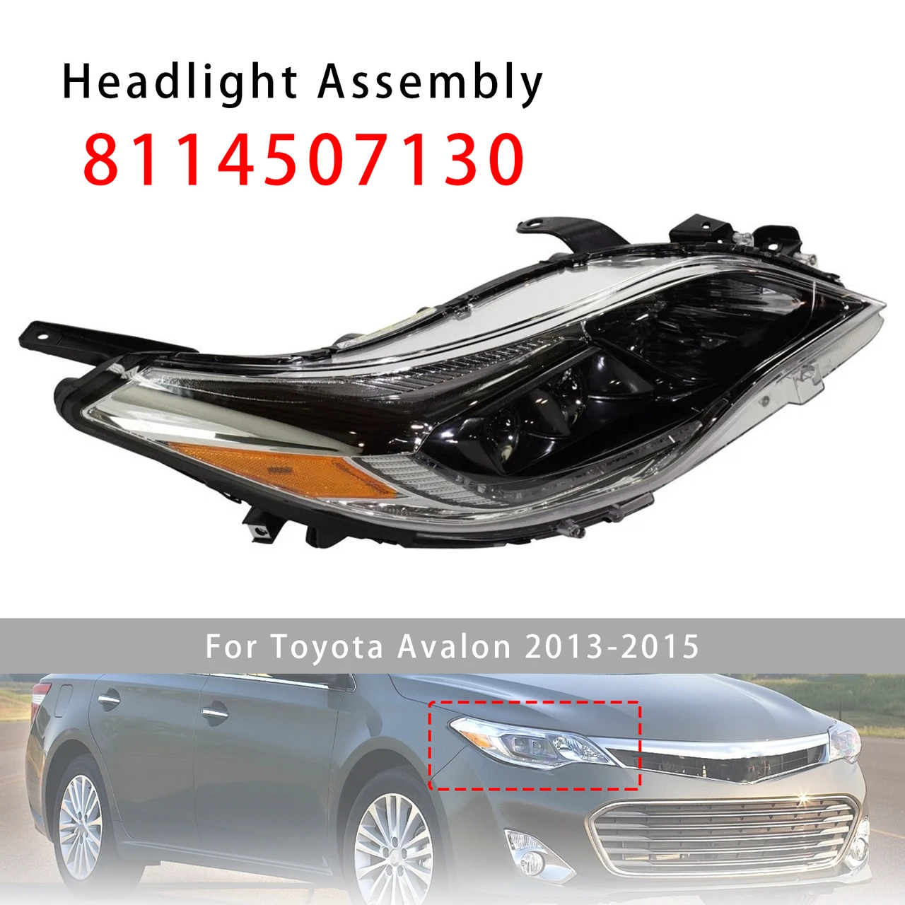 Right Xenon/HID Head Light 8114507130 For Toyota Avalon 2013-2015