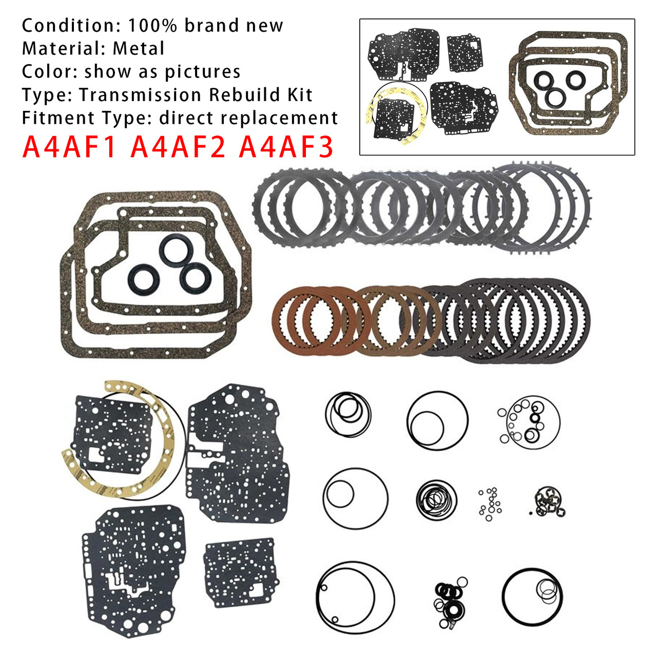 A4AF1 A4AF2 A4AF3 Transmission Rebuild Kit Master Kit Overhaul For Kia Hyundai