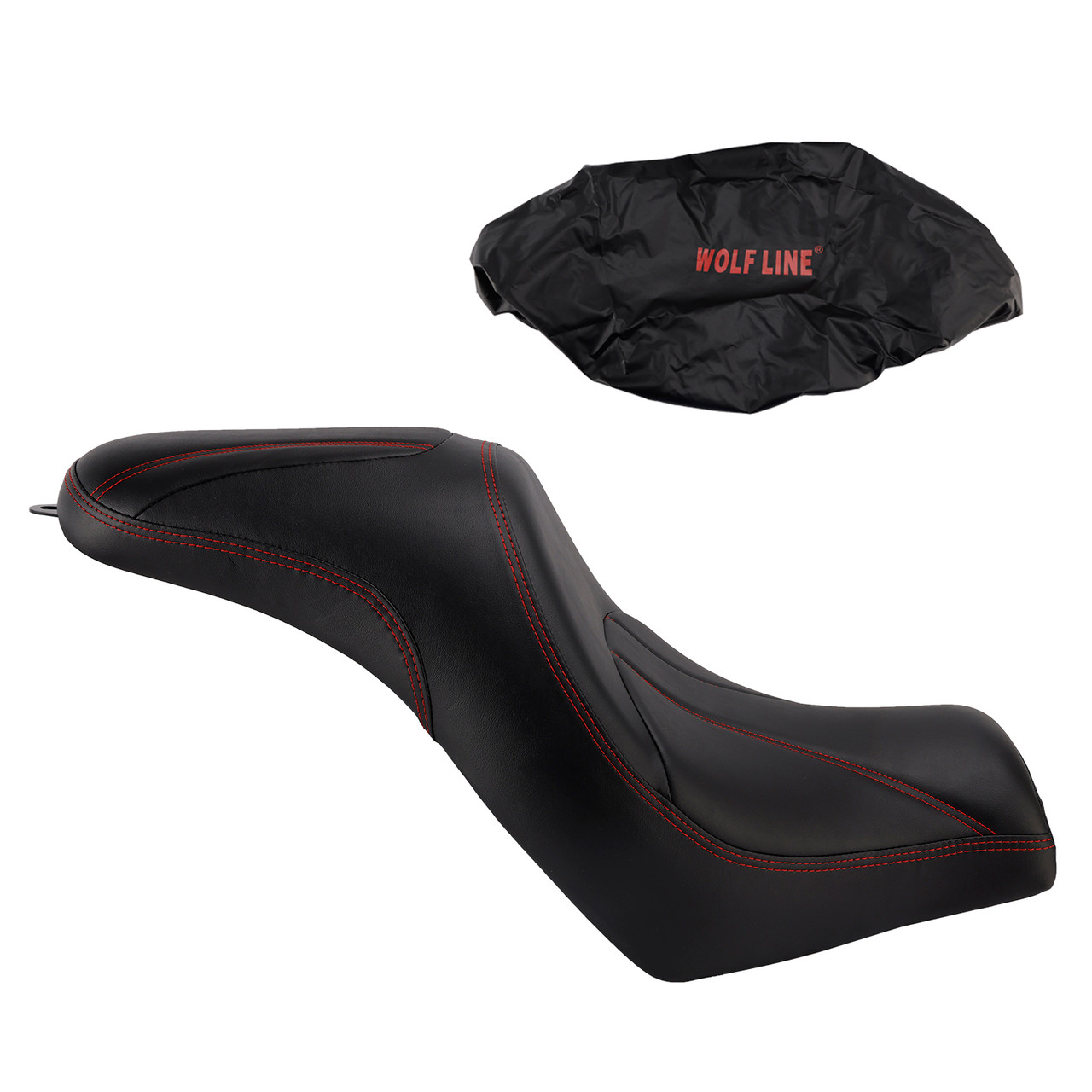 Front Raider Seat Driver Cushion Pu Fit Red For Kawasaki Vulcan S En650 15-25