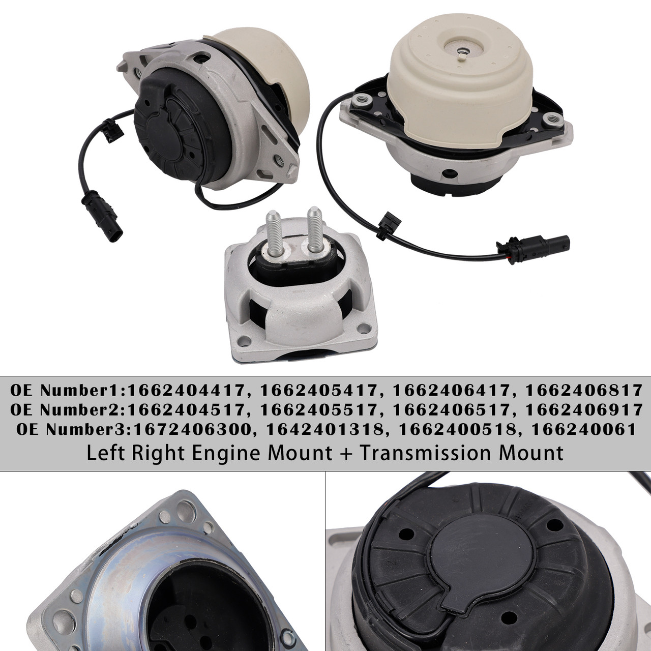 3x Left & Right Transmission + Engine Mounts For Benz W166 GL350 ML350