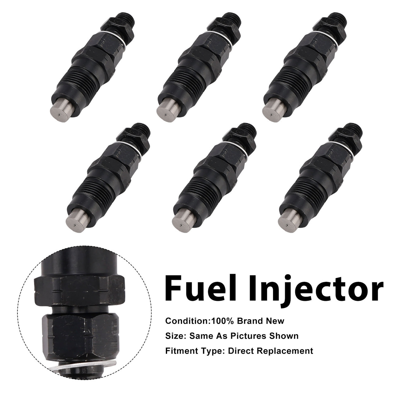 6Pcs Fuel Injector For Toyota LandCruiser J70 90-07 J100 1998-07 FYE454163
