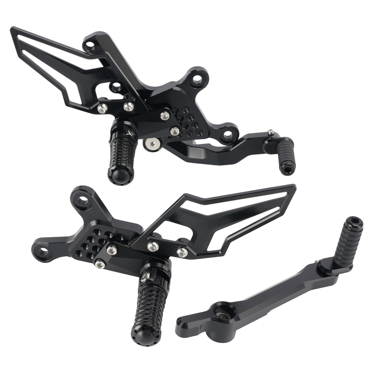 Racing Adjustable Rearsets Foot Pegs Black For Yamaha MT09 MT-09 2024 2025 2026