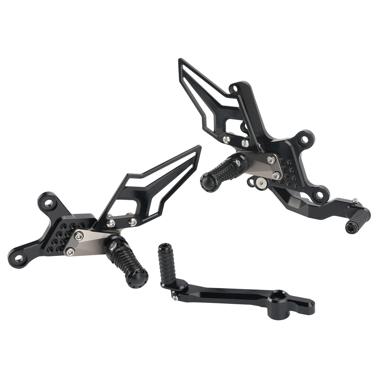 Racing Adjustable Rearsets Foot Pegs Gray For Yamaha MT09 MT-09 2024 2025 2026