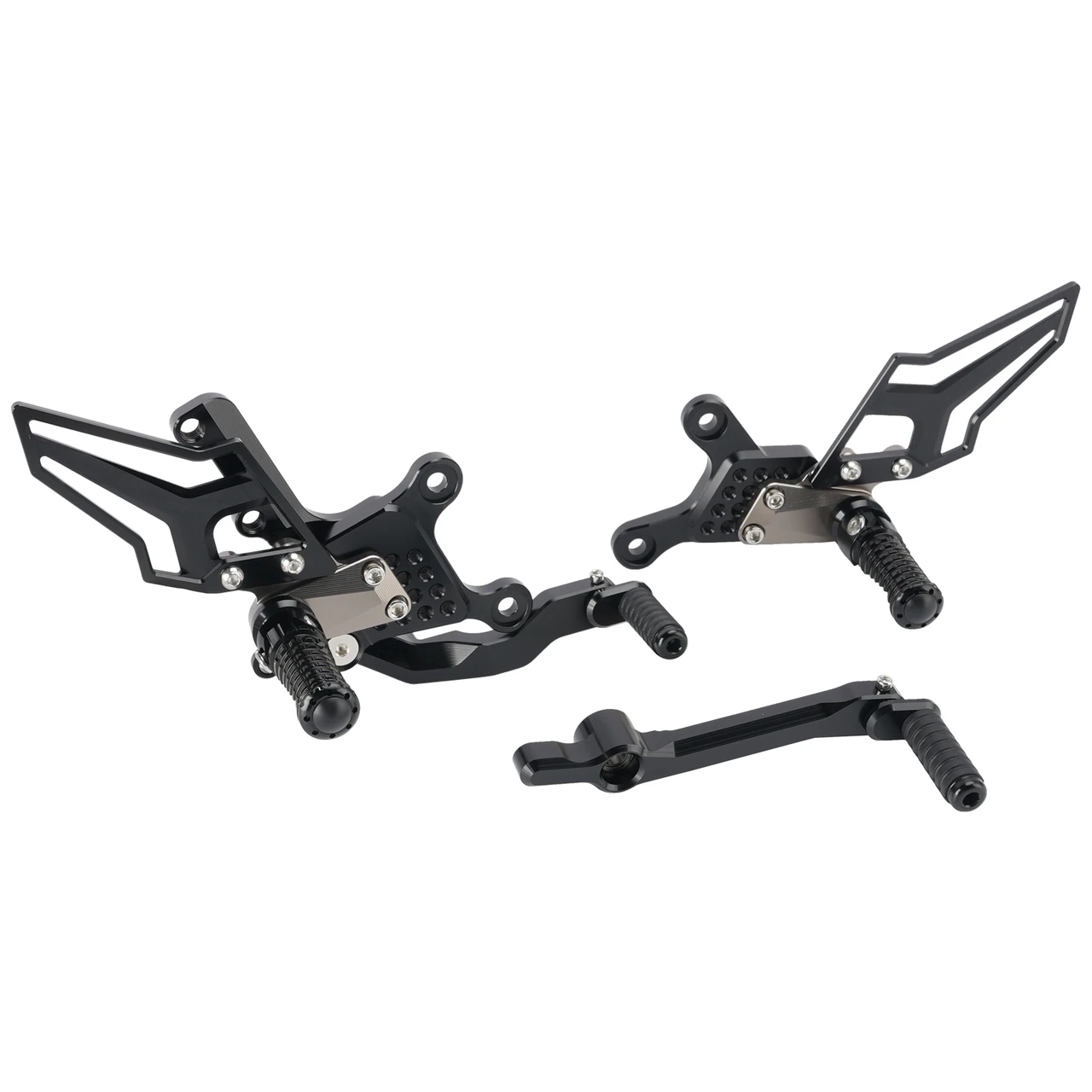 Racing Adjustable Rearsets Foot Pegs Gray For Yamaha MT09 MT-09 2024 2025 2026