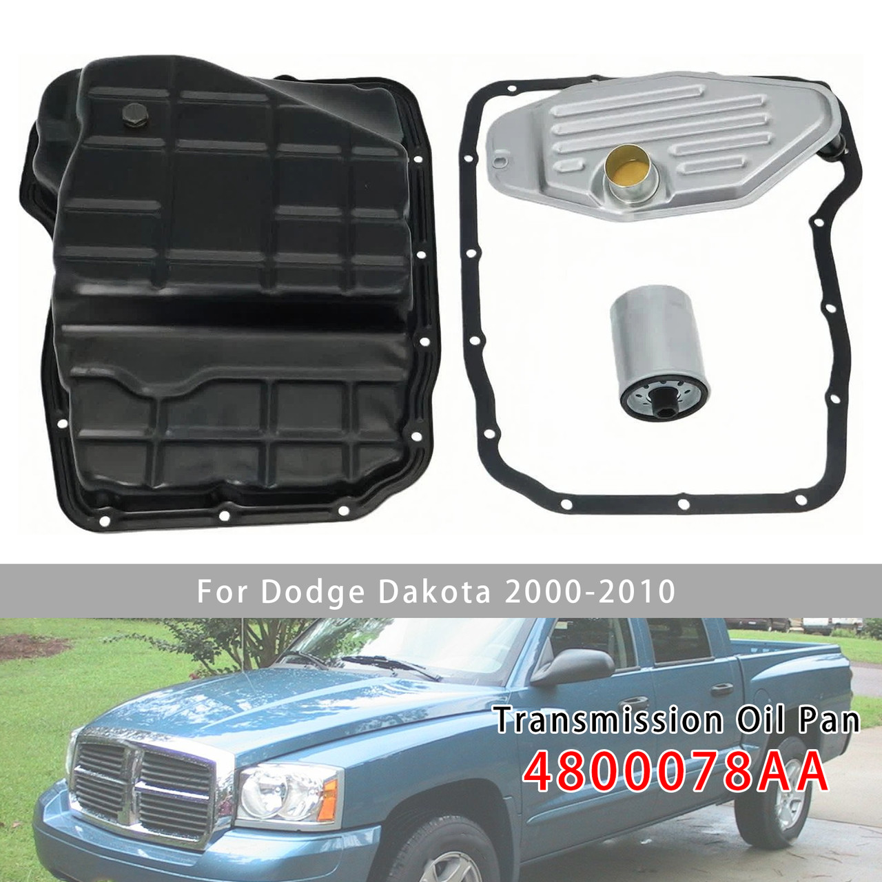 Transmission Oil Pan+Gasket+Filter 4800078AA For Jeep Grand Cherokee Dakota