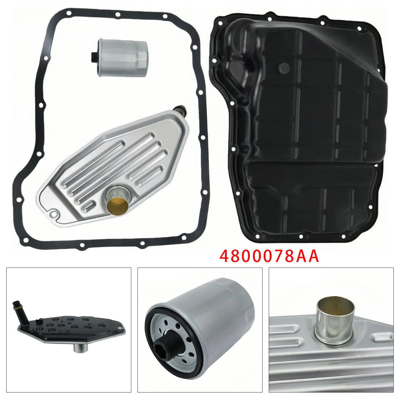 Transmission Oil Pan+Gasket+Filter 4800078AA For Jeep Grand Cherokee Dakota