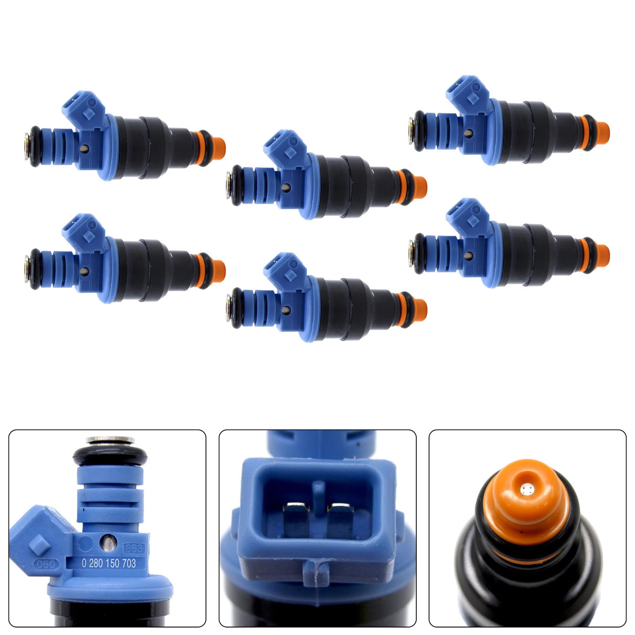6Pcs Fuel Injector For Alfa Romeo 155 1992-1997 156 1997-2001 0280150703