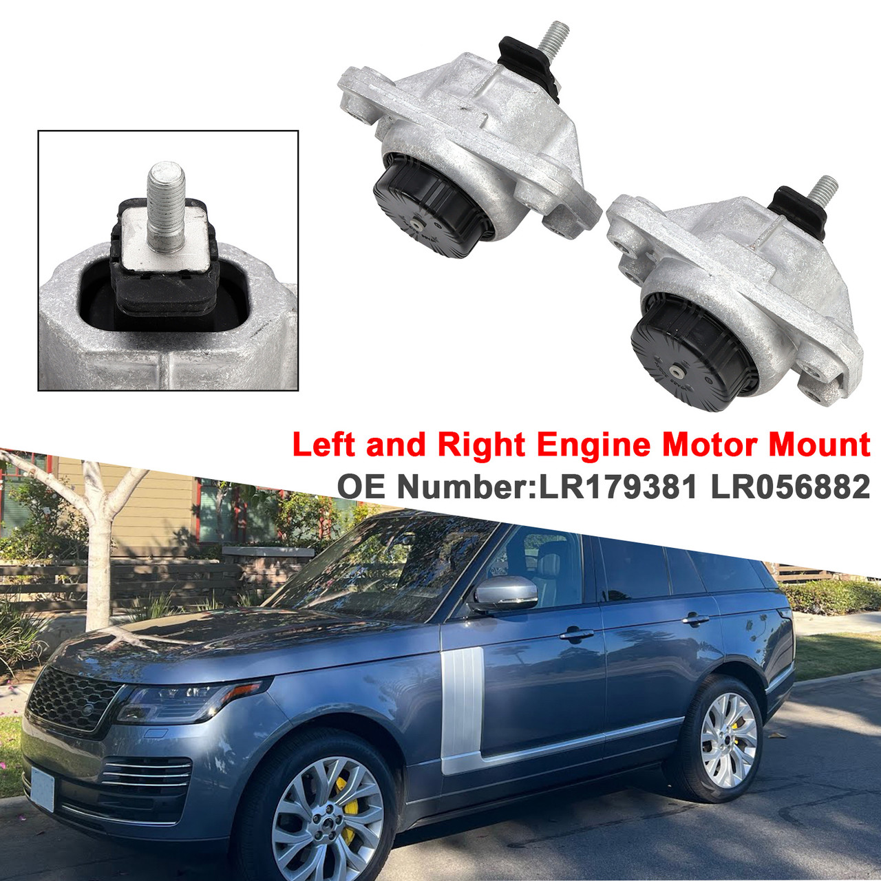 Left and Right Engine Motor Mount LR179381 LR056882 For Land Rover Range Sport