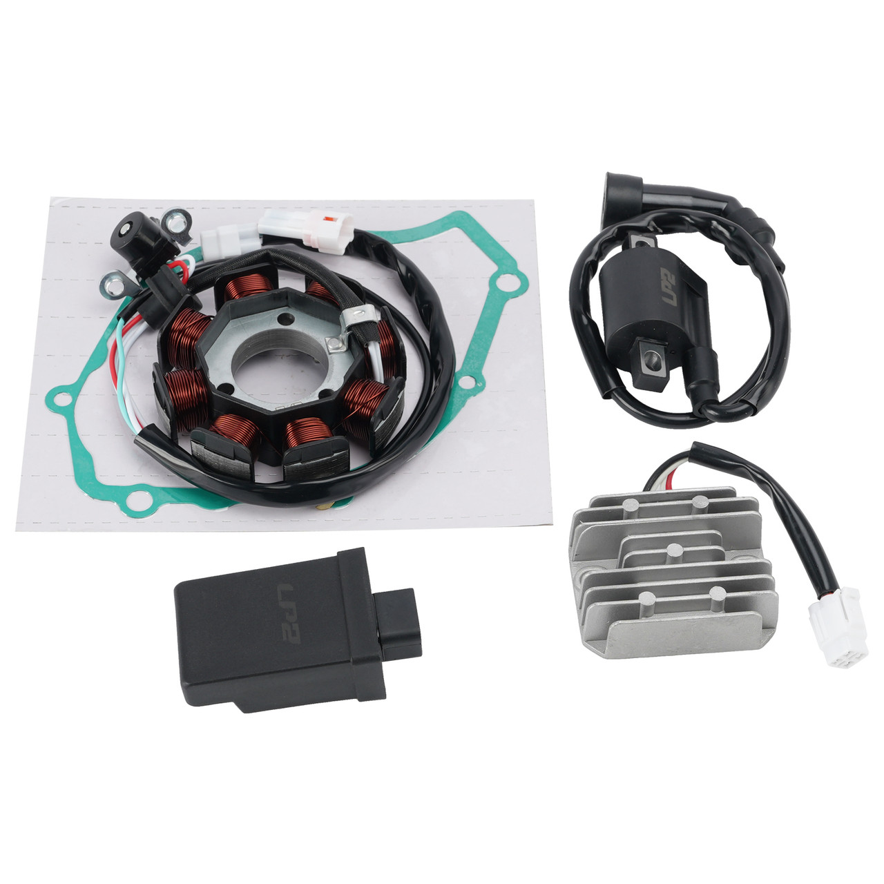 Stator Regulator CDI Box Ignition Coil Gasket Set For Yamaha Raptor 125 11-2013