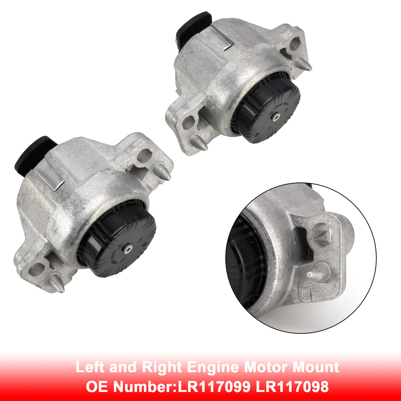Left and Right Engine Motor Mount LR117099 LR117098 For Range Rover Velar 2.0 Turbo