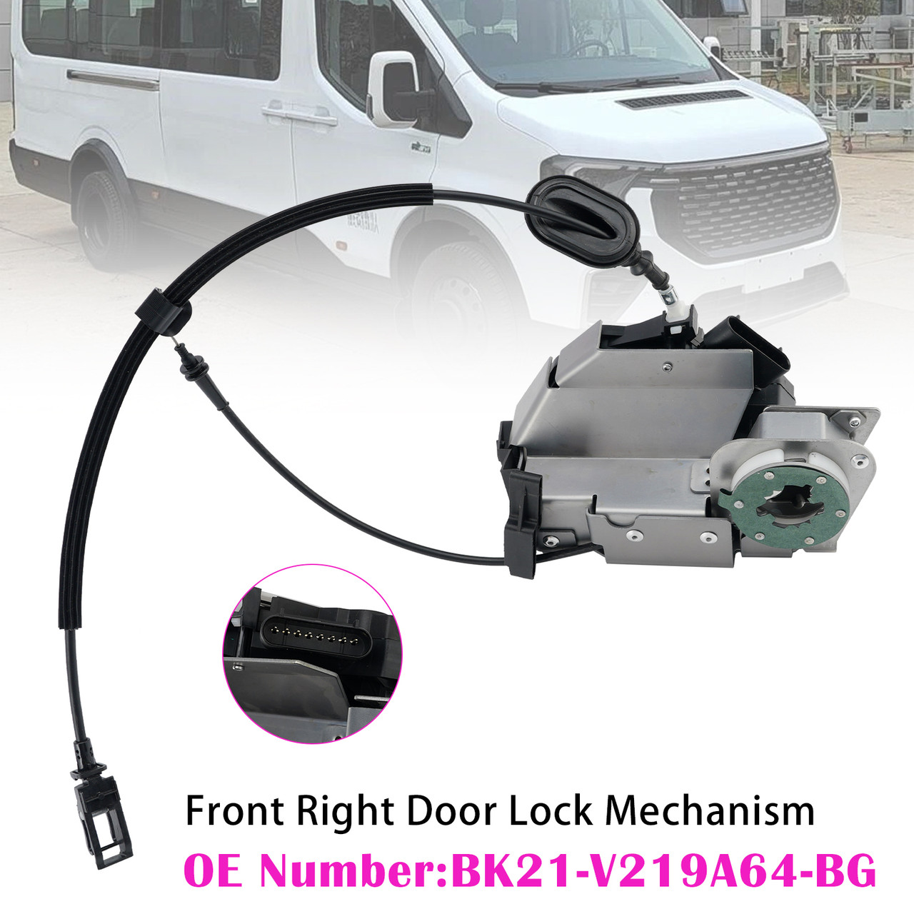 Front Right Door Lock BK21-V219A64-BG For Ford Transit V363 Bus 2.0 2.2 2013-2025