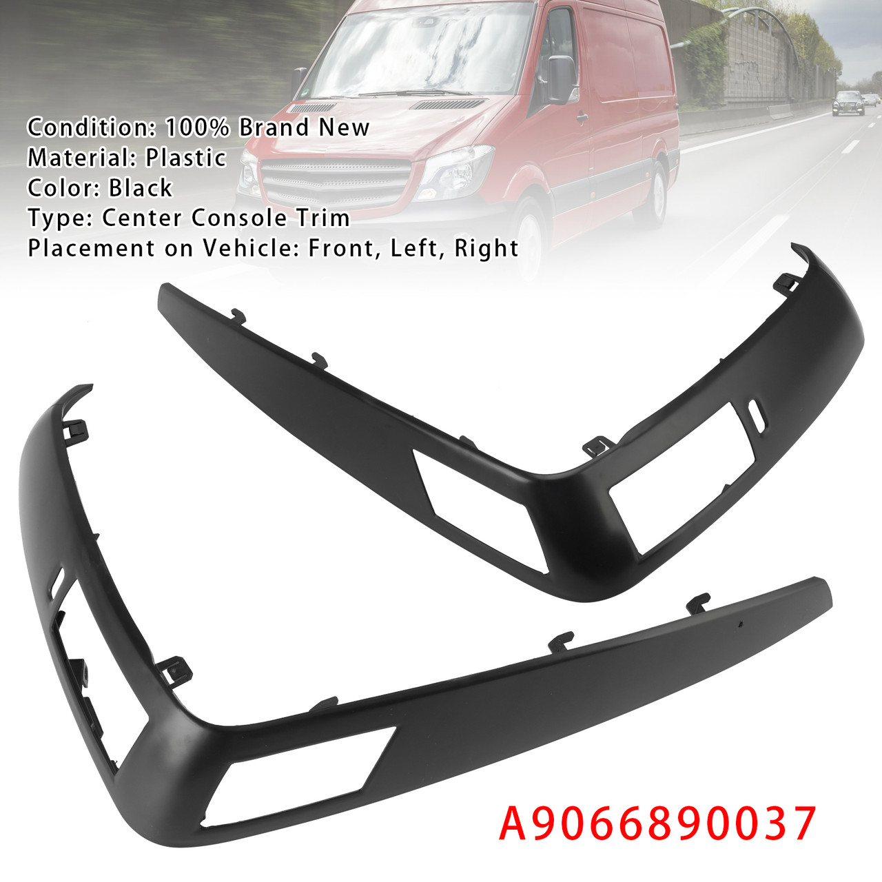Black Hood Vent Grille Left+ Right For Mercedes-Benz Sprinter W906 2006-2016