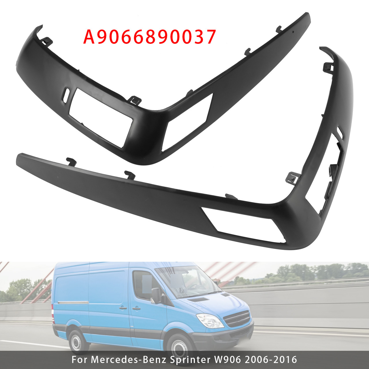 Black Hood Vent Grille Left+ Right For Mercedes-Benz Sprinter W906 2006-2016