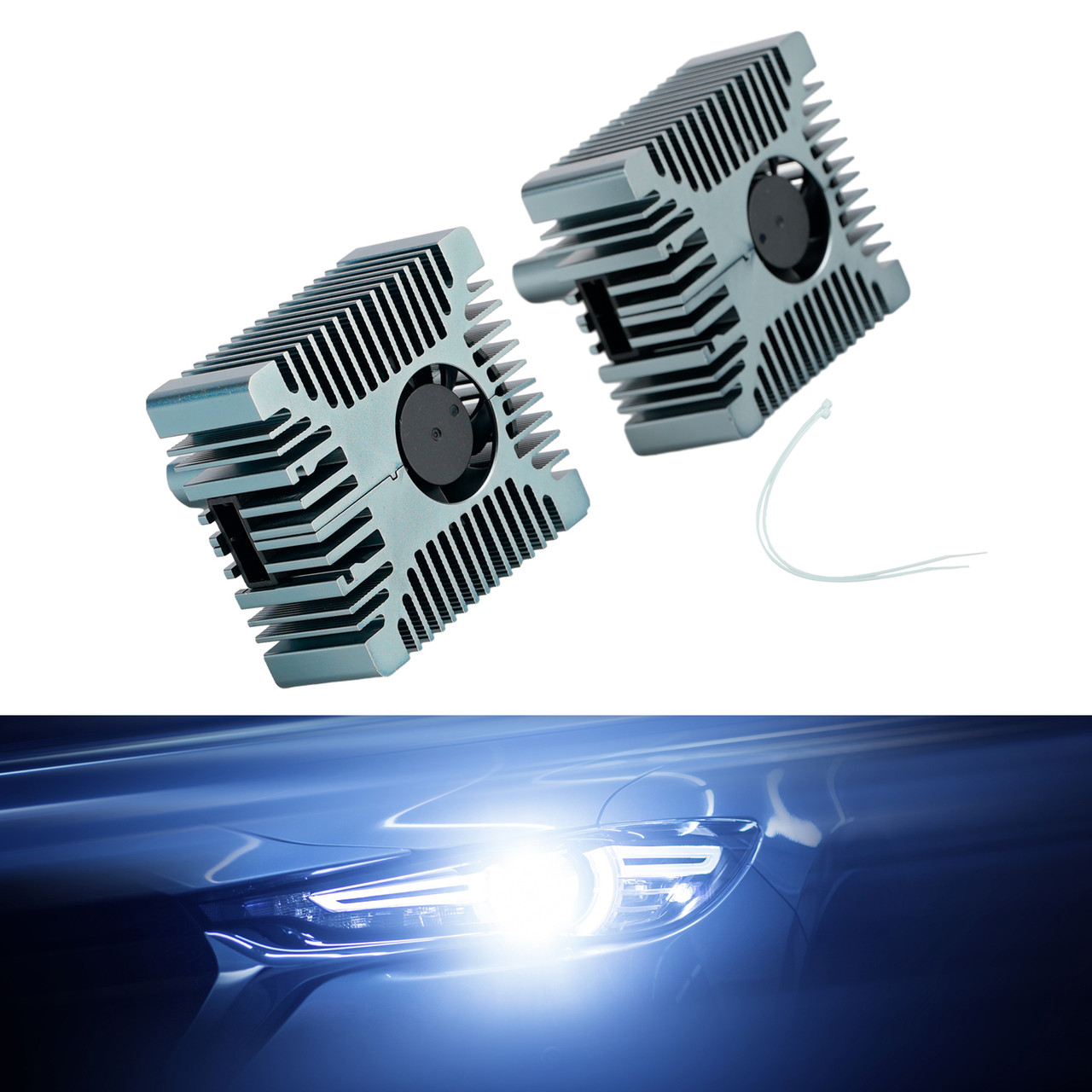 LED Headlight Bulb Kit High Low Beam Lamp D5S 12V 35W 6500K For HELLA
