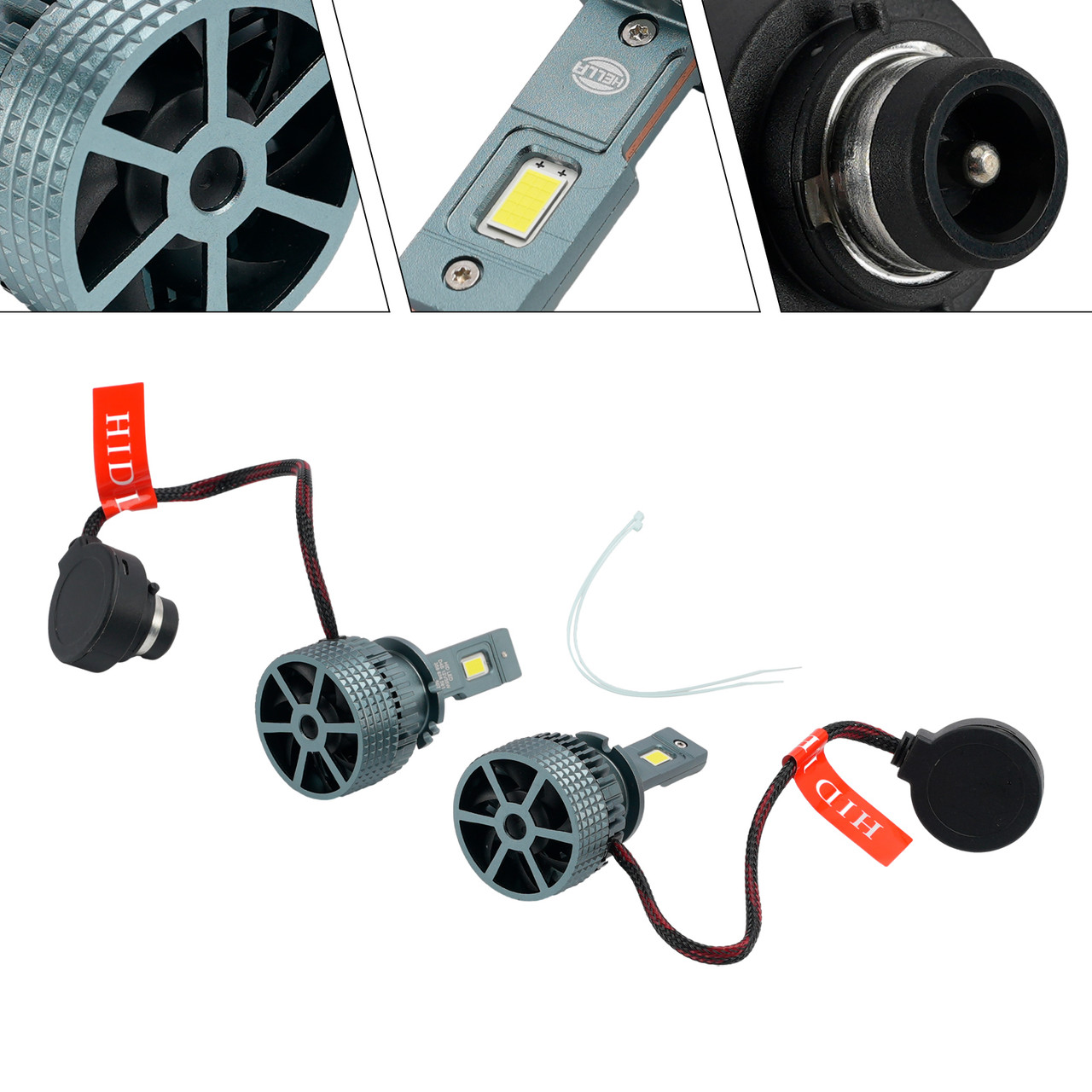 LED Headlight Bulb Kit High Low Beam Lamp D4S 12V 35W 6500K For HELLA