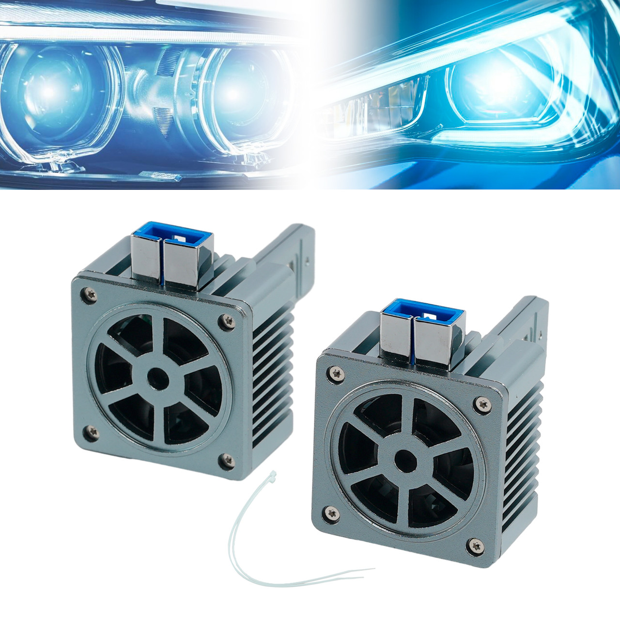 LED Headlight Bulb Kit High Low Beam Lamp D8S 12V 25W 6500K For HELLA