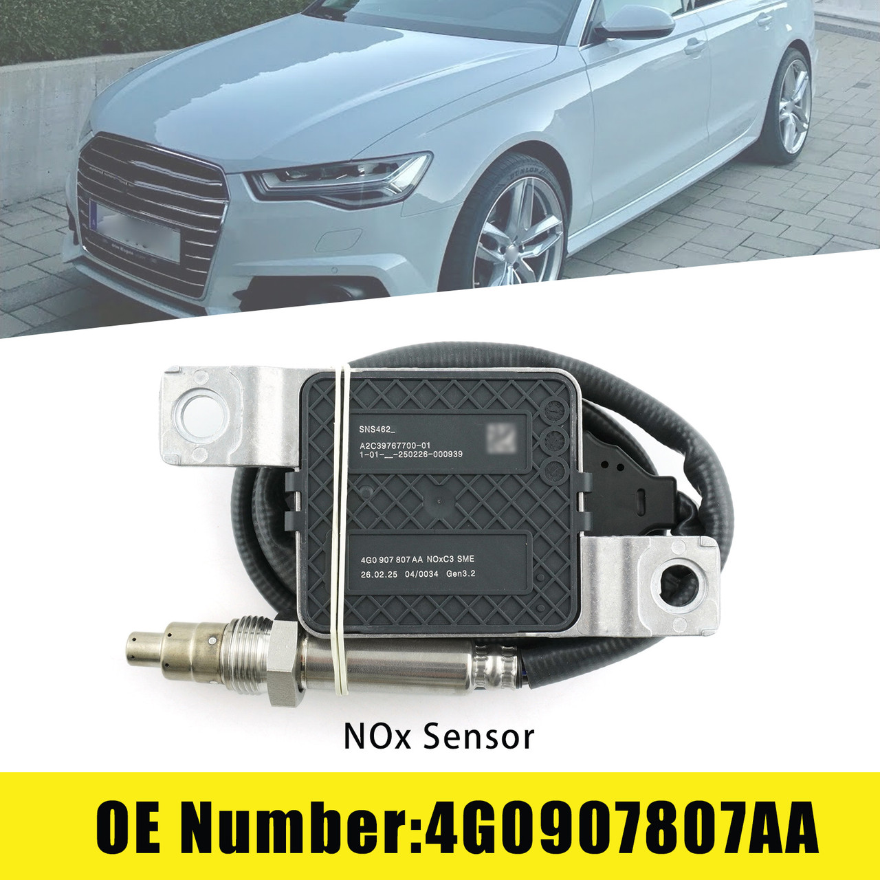 Nitrogen Oxide NOx Sensor 4G0907807AA For AUDI A6 C7 2014-2018