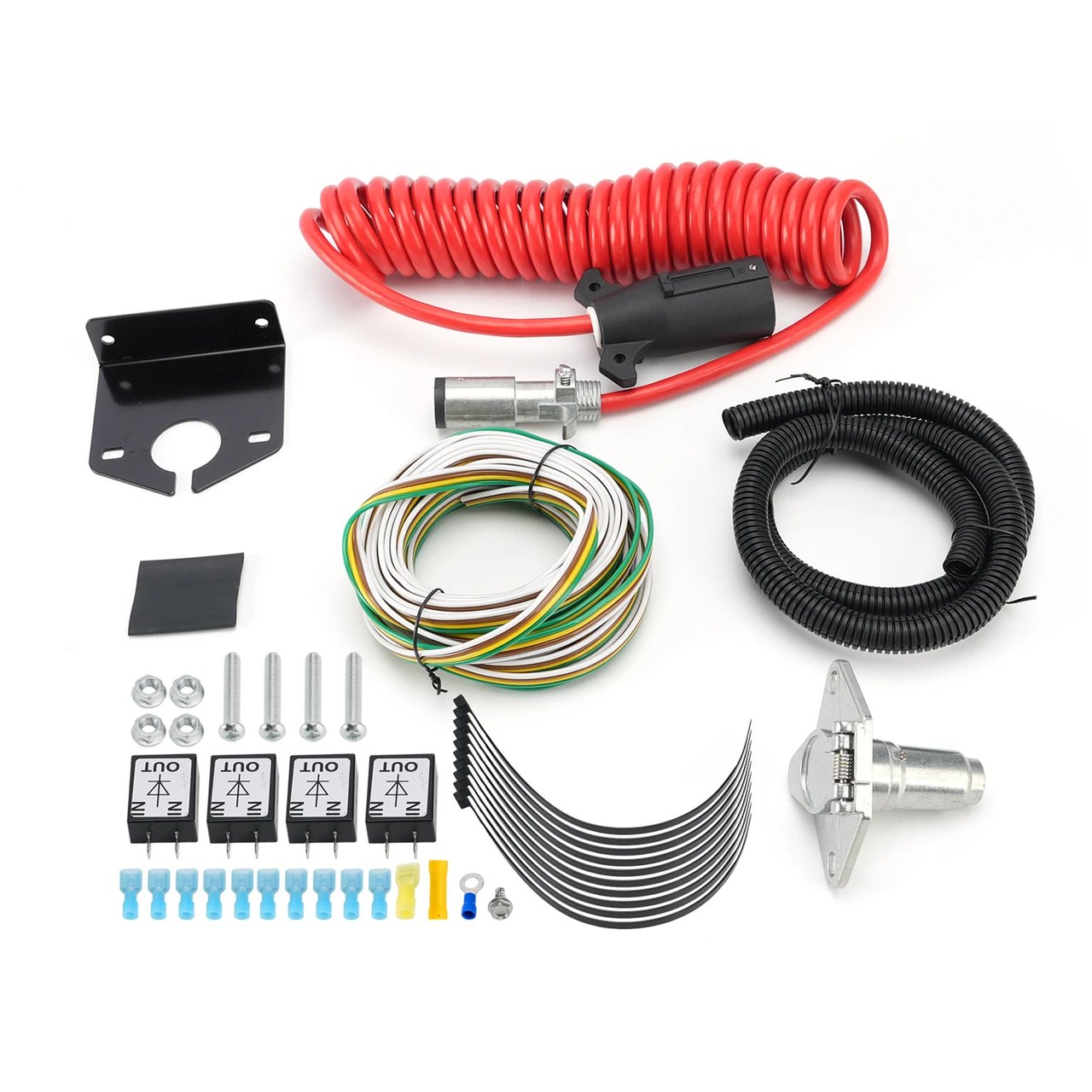 Towed Vehicle Wiring Kit 6 to 7 Way Wire Connectors for Roadmaster 15267