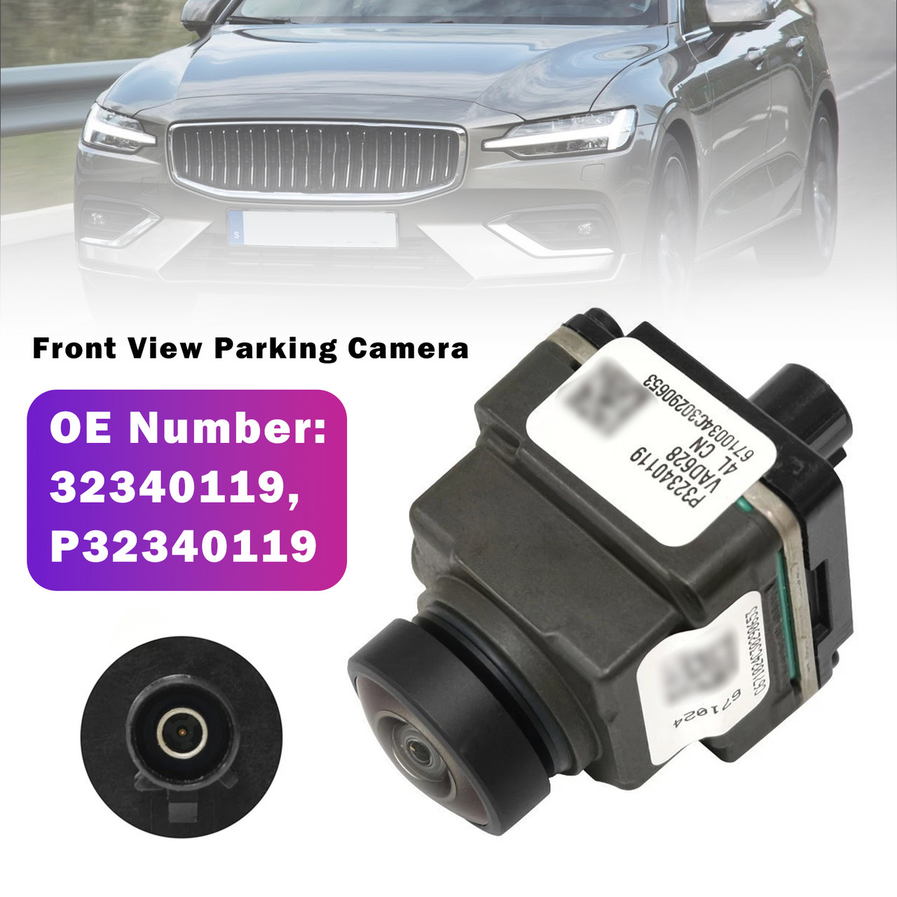 Front View Parking Camera 32340119 For Volvo C40 EX40 S60 S90 V60 V90 XC40