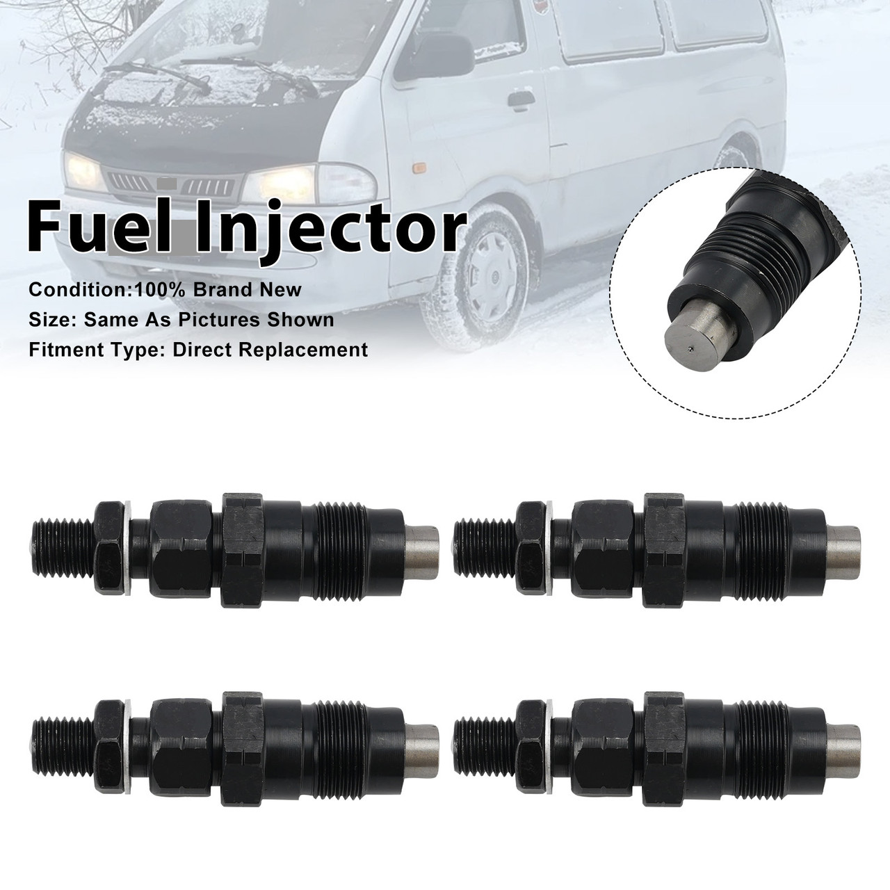 4Pcs Fuel Injector For Kia Pregio TB 2.7D 2002-2006 105078-0140 1050780140